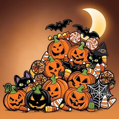 hallowen illustration vector design October