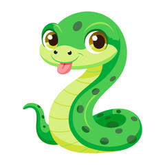 cute green snake 