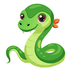 cute green snake 