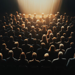 Obraz premium Audience gathered in a formal setting