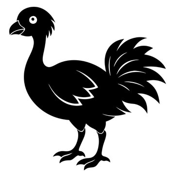 recommend clip art: Dodo Bird Silhouette: A bold, graphic representation of the extinct dodo bird. 