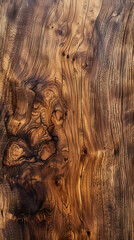 Natural wood grain background in close-up with detailed texture and rich color variations creating a warm and elegant surface