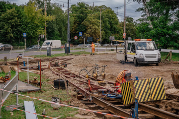 Remont torowiska tramwajowego © rozentuzjazmowany