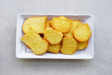 Crispy butter and sugar bread