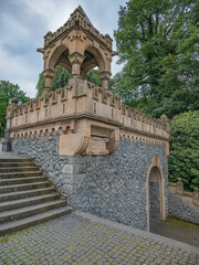 Small tower with stairs and fences 