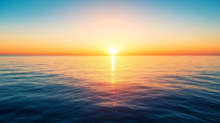 A serene sunset over a calm lake on the right side, leaving space on the left for text. Perfect for nature, travel, and inspirational themes.