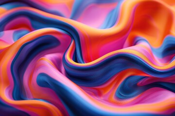 Obraz premium Vibrant flow of colorful fabric creating mesmerizing optical illusions in bright light