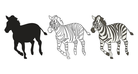 Running Zebra Drawing