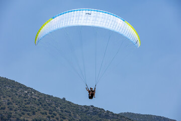 Turkey. Oludeniz. Paragliding. Paragliding flight.