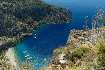 Turkey. Oludeniz. View of the landmark - butterfly Valley.