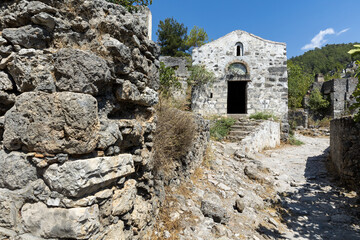 Turkey. Fethiye. The ruins of the ghost town of Kayakey.