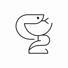 pharmacy snake icon sign vector