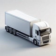 transport truck illustration minimalist and pixelated