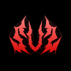 Sun text typography dark lettering gothic style vector illustration for music t-shirt print apparel 