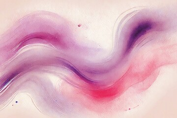 Fototapeta premium Vibrant Watercolor Waves in a Symphony of Pink and Purple Hues Background 