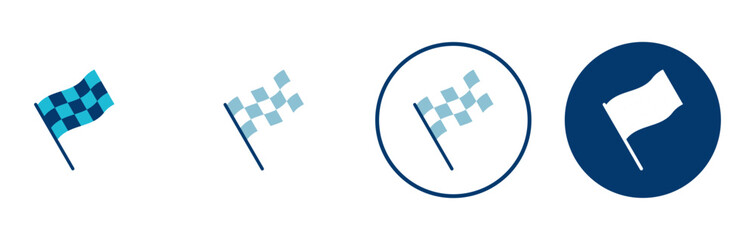 Race flag icon vector isolated on white background. Competition sport flag line vector icon. Racing flag. Start finish flag. Checkered. Start