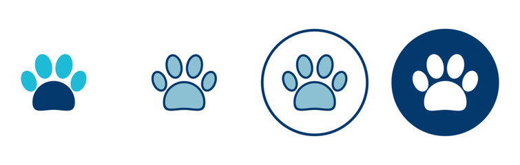 Paw icon vector isolated on white background. Paw Print icon