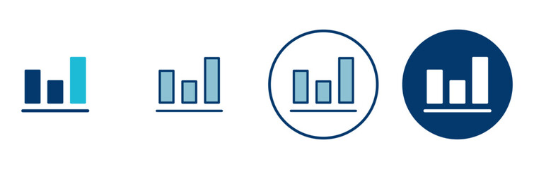 Growing graph Icon vector isolated on white background. Chart icon. Graph vector