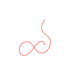 red thread vector line