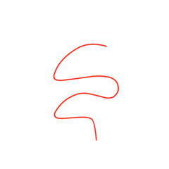 red thread vector line