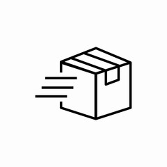 fast delivery box icon sign vector