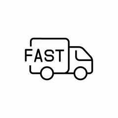 fast delivery lorry icon sign vector