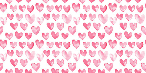 baby pink and hot pink color hearts seamless pattern, clean surface texture, white background