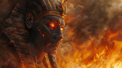Ancient Pharaoh Reborn as a Fiery God of Destruction