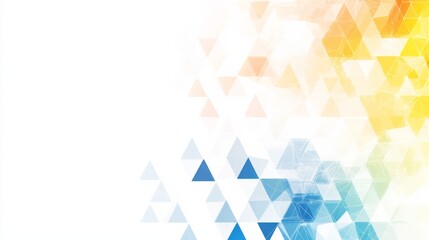 Obraz premium Modern Vector Background with Multicolored Triangles in Soft Pastel Shades, Featuring Geometric Patterns and Copy Space