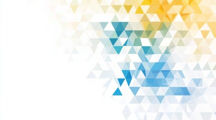 Naklejka premium Modern Vector Background with Multicolored Triangles in Soft Pastel Shades, Featuring Geometric Patterns and Copy Space
