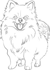 cartoon picture of a dog for coloring book