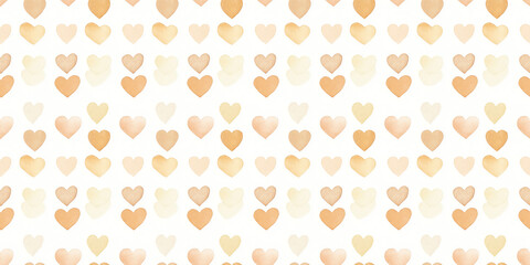 eggshell and beige color hearts seamless pattern, clean surface texture, white background