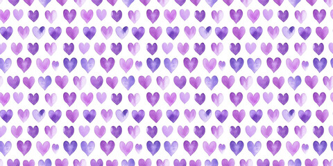lavender and royal purple color hearts seamless pattern, clean surface texture, white background