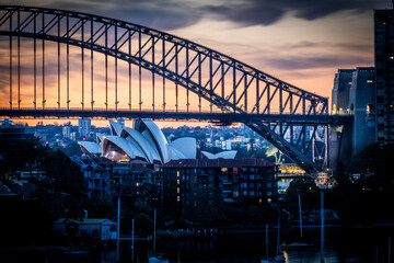 Sydney Skyline taken from Berry's Bay, NSW, Australia