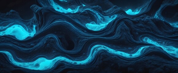 Fototapeta premium abstract fluid liquid texture background with black and blue color combination