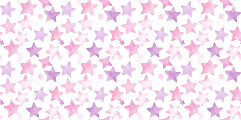 soft pink and lavender color stars seamless pattern, clean surface texture, white background