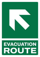 ISO emergency and first aid safety signs text variation_evacuation route-71 portrait size a4/a3/a2/a1