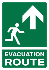 ISO emergency and first aid safety signs text variation_evacuation route-78 portrait size a4/a3/a2/a1
