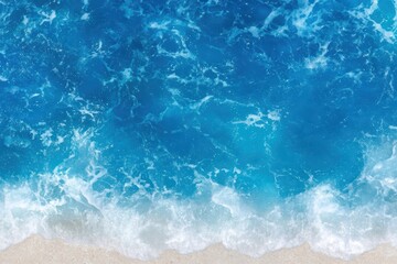 Fototapeta premium Stunning ocean waves crashing on sandy beach