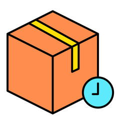Delivery box for logistics icon