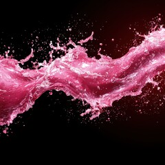Vibrant pink water splash