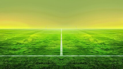 Green Field with Lines, Football Field