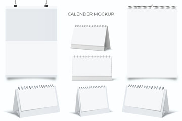 Free Vector Calendar Mockup 3D Design