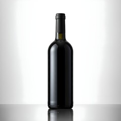 Bottle of wine isolated on white background.