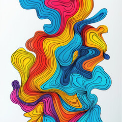 abstract colorful pattern art design swirls curves vibrant modern artistic flow texture creative wave multicolor fluid bold dynamic graphic bright 