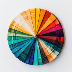 Obraz premium color wheel rainbow multicolor palette vibrant circle spectrum design gradient paint swatches hue shades diverse colorful art variety arrangement circular creative 