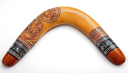 boomerang is a thrown tool typically constructed with airfoil sections and designed to spin about an axis perpendicular to the direction of its flight. Decorative hand made hand painted for home decor