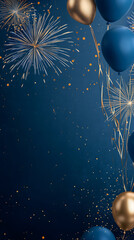 Balloons on Blue Background