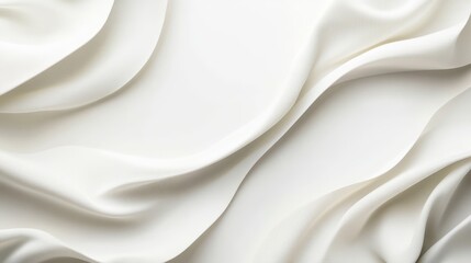 Obraz premium White Fabric Texture Background Draped Cloth Abstract Background Simple Minimalist Design