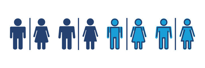 Toilet icon vector. restrooms icon vector. bathroom sign. wc, lavatory